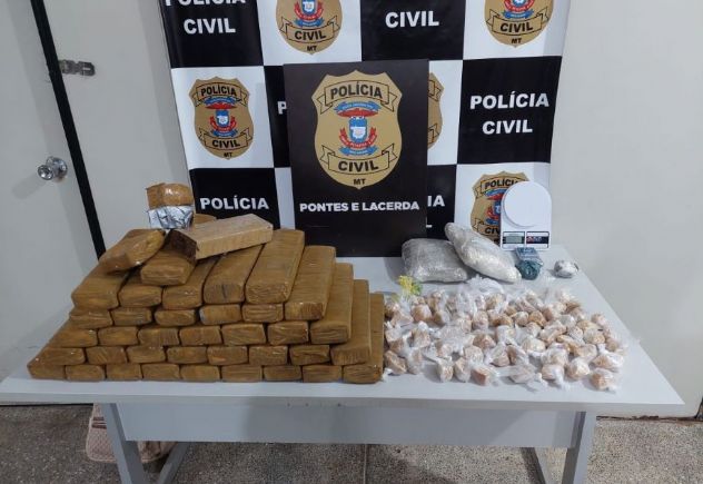 Polcia Civil apreende carregamento de maconha e pasta base que seria distribudo em Pontes e Lacerda
