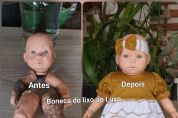 <Font color=Orange> Fotos </font color> | Artes tira bonecas do lixo restaura para doar a crianas carentes na Baixada Cuiabana