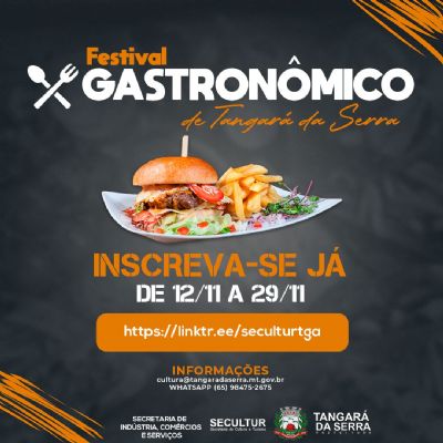 Prefeitura de Tangar da Serra realiza 1 Festival Gastronmico