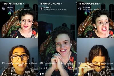 Com humor, atriz experimenta teatro virtual em 'sesses de terapia online'