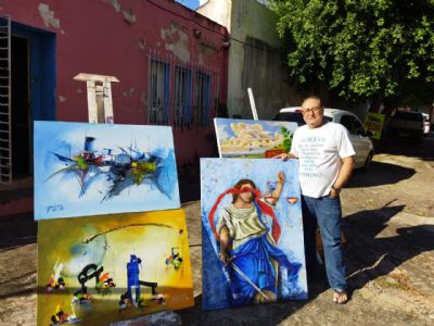 Conheça Claudemir Ribeiro, o pintor de rua anônimo 'mais famoso' de Cuiabá