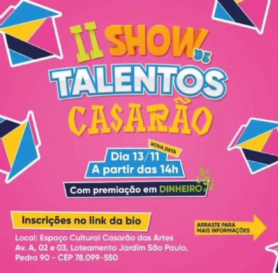 Inscries para o 2 Show de Talentos no bairro Pedra 90, seguem abertas at este domingo