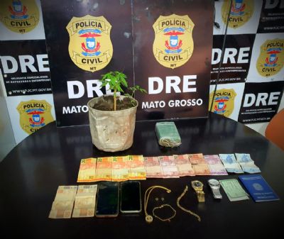 Polcia Civil prende trs traficantes com droga e plantas de maconha