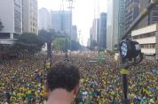 <Font color=Orange>Fotos</font color> |  Sem citar STF, Jair Bolsonaro fala em pacificao durante ato em So Paulo