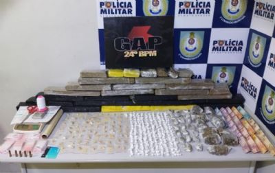 Homem  preso com 22 tabletes de maconha em Cuiab