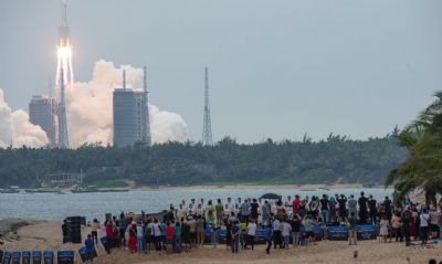 China conclui envio de nave de abastecimento para estao espacial