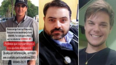 Polcia investiga desaparecimento de veterinrio e outros dois homens em Sorriso