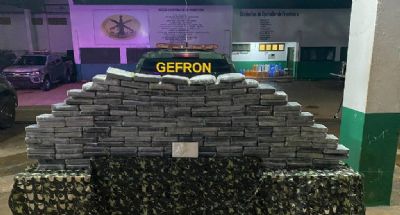 Gefron apreende mais de R$ 4 milhes em cloridrato de cocana na fronteira com a Bolvia