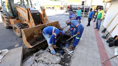 Secretaria retira at 20 toneladas de lixo todo ms dos bueiros de Cuiab