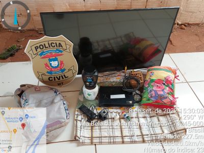 Suspeito de furto em creche  preso e Polcia Civil recupera objetos