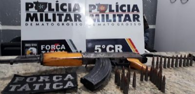 PM de Barra do Garas e PJC de Gois apreendem arma de guerra