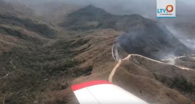 Corpo de Bombeiros combate mais um incndio em Chapada dos Guimares - vdeo
