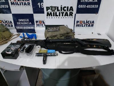 Batalho Ambiental prende homem com arma de fogo e 35 munies em Cuiab