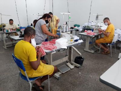 Mscaras produzidas em penitenciria so doadas  rede hospitalar de Sinop