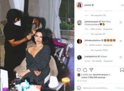Khloe Kardashian deixa comentrio em foto de Juliette no Instagram