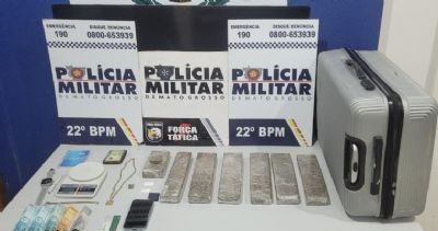 Polcia Militar prende homem com tabletes de maconha em Peixoto de Azevedo