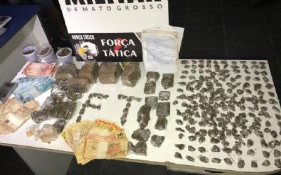 Fora Ttica prende homem com 242 pores de maconha em Sinop