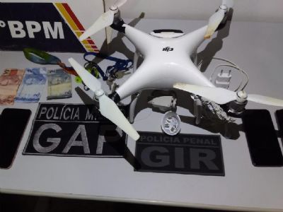 Ao conjunta identifica drone com celulares e resulta na priso de suspeito