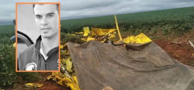 Piloto morre aps aeronave agrcola cair em fazenda