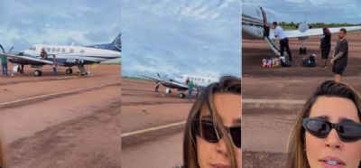<Font color=Orange> Vdeos </font color> | Lauana Prado tem voo adiado aps tentativa de arrombamento em avio em MT