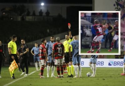 Gabigol volta a confrontar a imprensa aps expulso em jogo do Flamengo