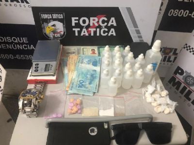 Homem  preso por comercializar droga em boate de Cuiab