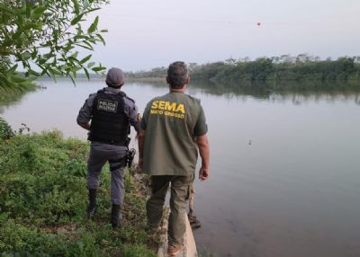 Fiscalizao apreende 13,3 kg de pescado ilegal durante patrulhamento em Pocon