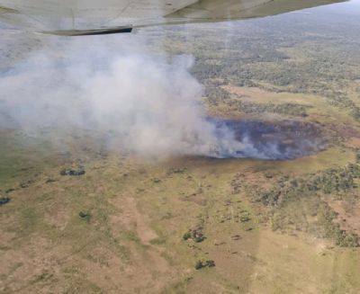 Vdeo | Incndio florestal  registrado na Baa dos Guats pela segunda vez este ms