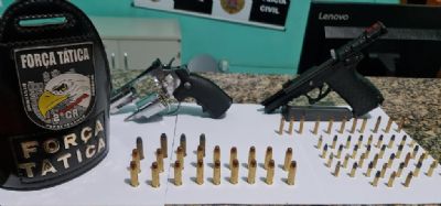 Homem  preso com armas de fogo e 69 munies em Rosrio Oeste