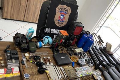Armas e diversos produtos furtados de loja so recuperados