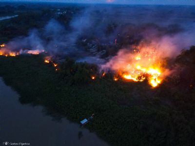<Font color=Orange> Fotos </font color> | Sem controle, fogo consome 852 mil hectares do Pantanal e reforos so insuficientes