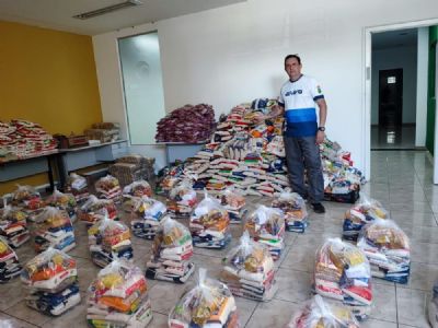 Polcia Militar arrecada 4,3 toneladas de alimentos no perecveis