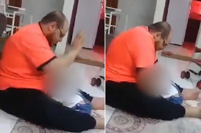 Pai filma agresso a beb e  preso aps vdeo viralizar