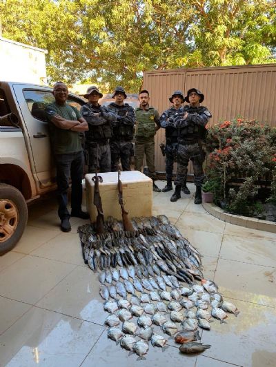 Polcia Militar e Sema apreendem 55 kg de pescado irregular
