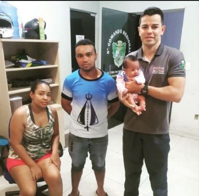 PM salva vida de recm-nascida engasgada em Barra do Garas