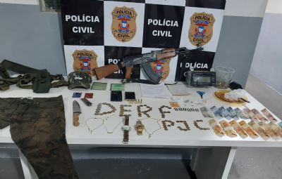 Foragido  preso com drogas, munies e rplica de fuzil em Rondonpolis