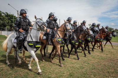 Cavalaria da Polcia Militar lana Operao Centauro em Cuiab