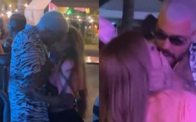 Viih Tube  flagrada aos beijos com Lipe Ribeiro na Farofa da Gkay