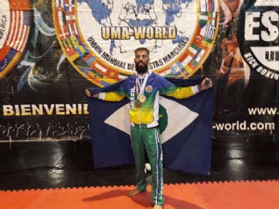Lutador de Mato Grosso conquista o quarto ttulo mundial de Kickboxing na Argentina