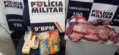 Casal  preso aps furtar carnes nobres de supermercado em Cuiab