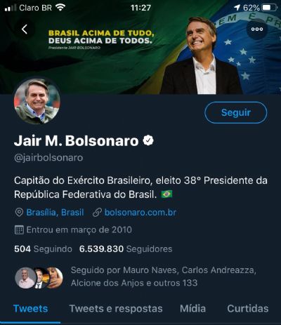 Bolsonaro perde seguidores