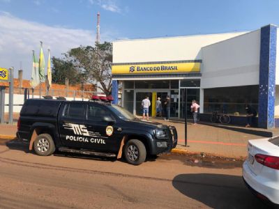Homens armados assaltam Banco do Brasil de Nova Alvorada do Sul