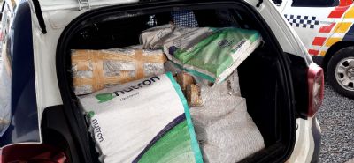 Vdeo | PM apreende cerca 500 kg de maconha em Cuiab