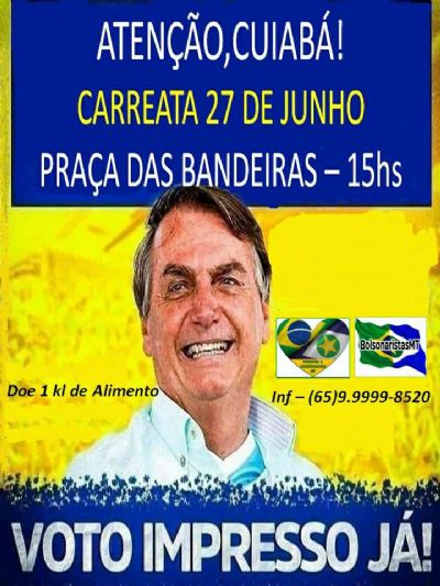 Vdeo | Carreata pr-Bolsonaro e por voto impresso