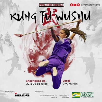 Instituto Inca abre inscries para aulas gratuitas de Kung Fu Wushu a pblico carente