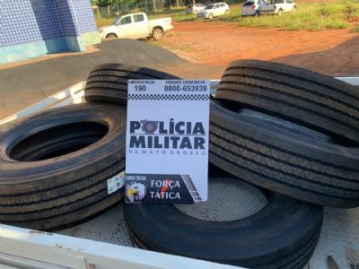 Quadrilha especializada em furto de pneus e peas de caminho  presa em Rondonpolis