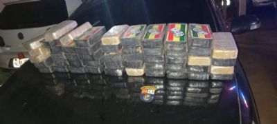 Motorista  preso com 50 tabletes de cocana no porta-malas de carro