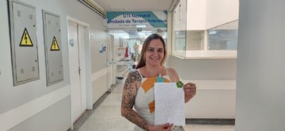 Enfermeira de MT cria projeto onde bebs de UTI 'escrevem' cartinhas para os pais