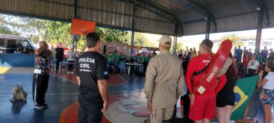 Polcia Civil fecha semana de combate s drogas com gincana entre alunos em Vrzea Grande