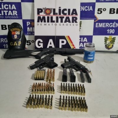 Homem  preso com armamento ilegal e 530 munies em Rondonpolis